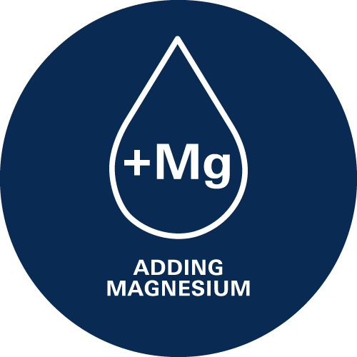 Adding Magnesium - Magnesium increases personal vitality as well as improves taste and aroma of water, tea and coffee. 
